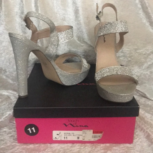 Touch of Nina Misha YG Sliver Glittera  US W11 - Picture 1 of 4